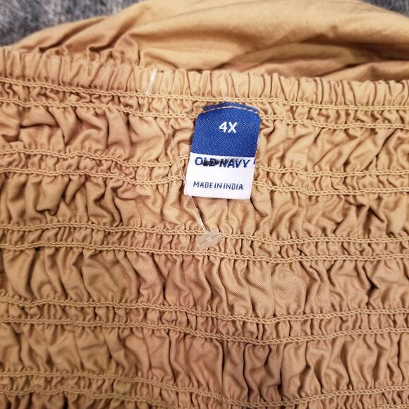 Old Navy Women's Mocha Brown Smocked Cut‎ Out Back Sun Dress Size 4X - Picture 7 of 8